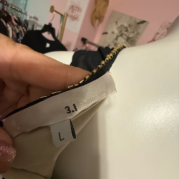 3.1 Phillip Lim Elegant Black Pleated Sleeveless Silk Top - Picture 6 of 7